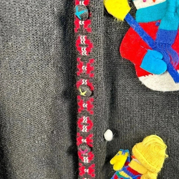 Karen Scott Size Small Christmas Sweater Snowman 3D Holiday - Picture 4 of 14